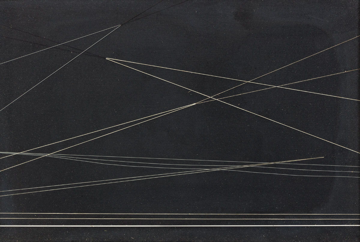 PAULE VÉZELAY (1892-1984) Lines in Space No. 11 (Sept Angles sur Fond Noir).